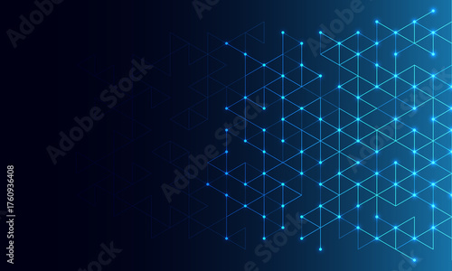 Abstract technology background with a geometric pattern of triangle shapes. Graphic design element