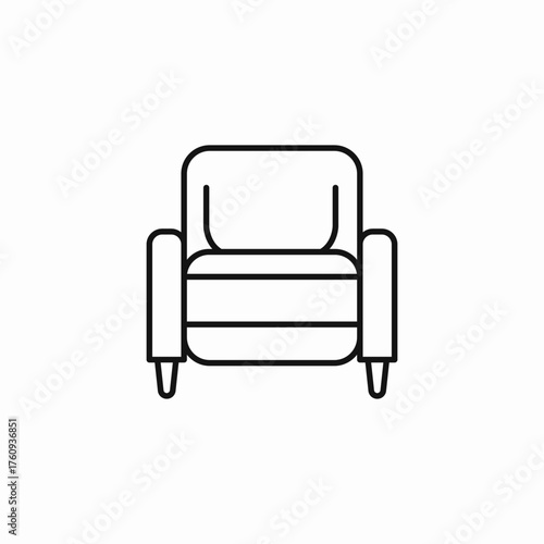 comfortable arm chair icon sign vector