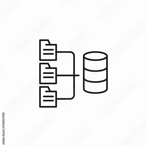 data storage management icon sign vector