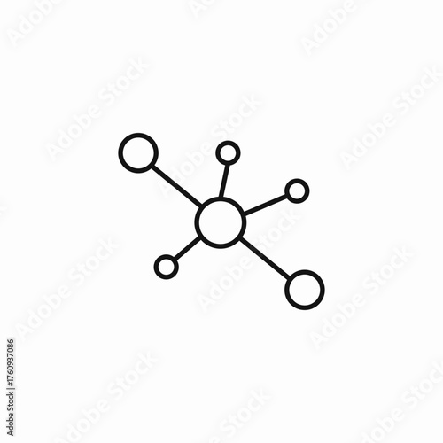 decentralized network structure icon sign vector