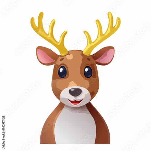 Rentier mit goldenen Hörnern