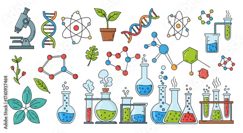 Science and biology elements for education and laboratory research in the fields of medicine