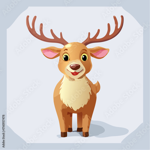 Rentier mit goldenen Hörnern