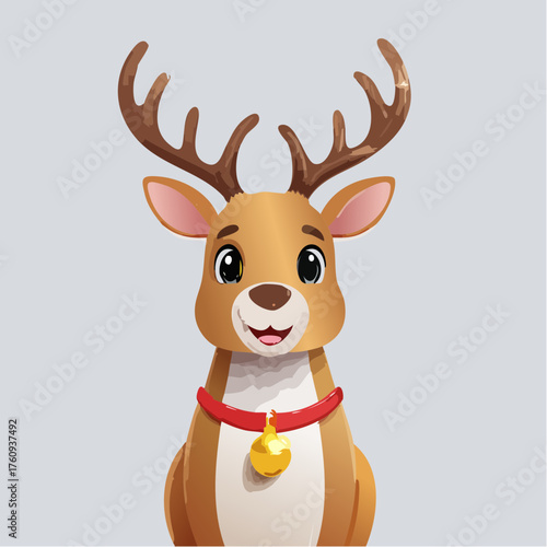 Rentier mit goldenen Hörnern