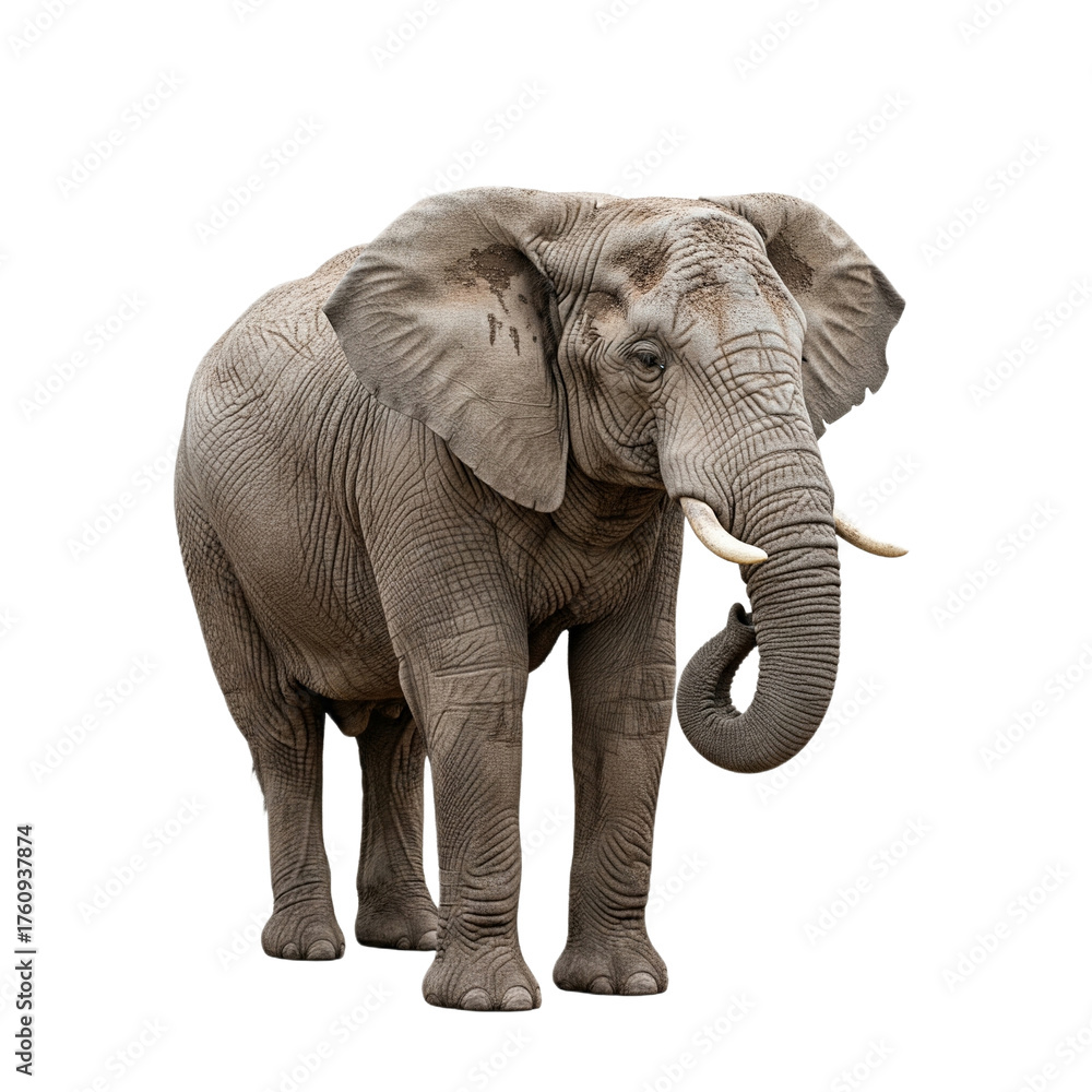 Fototapeta premium Elephant with transparent PNG background