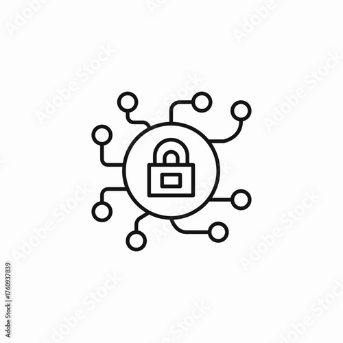 network security lock icon sign vector