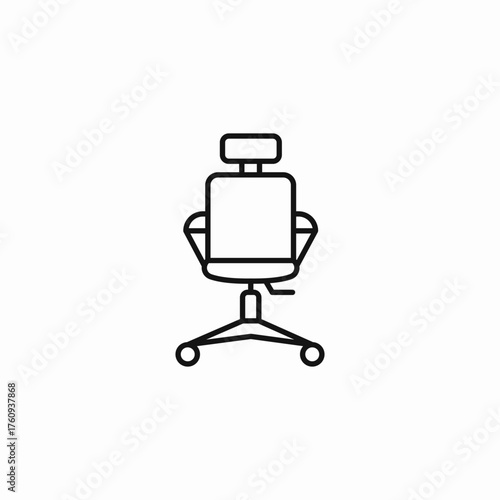 office desk chair icon sign vector