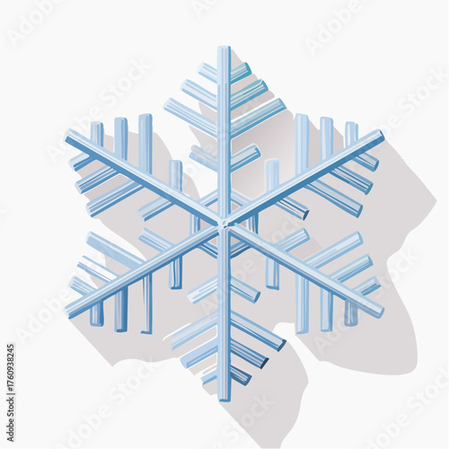 Schneeflocke mit feinen Linien