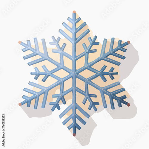 Schneeflocke mit feinen Linien