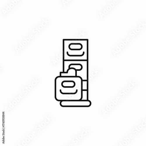 vacuum cleaner upright icon sign vector