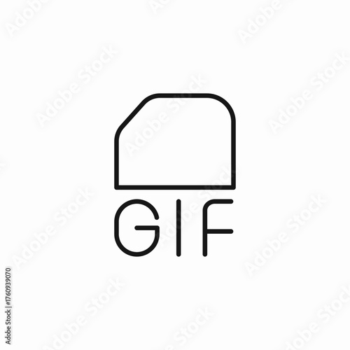 animated image format icon sign vector