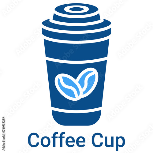 Coffee Cup Icon in Duotone Style Vector Illustration