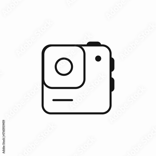 compact action camera icon sign vector