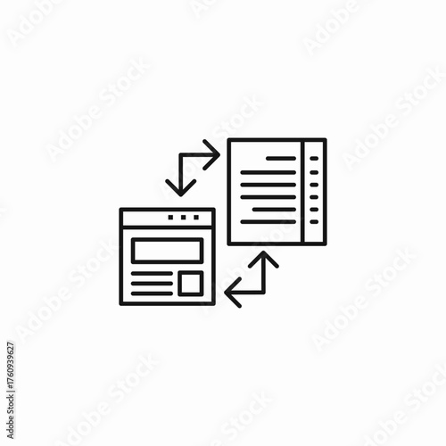 data exchange synchronize icon sign vector