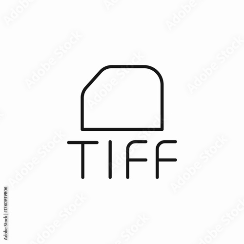document file type tiff icon sign vector