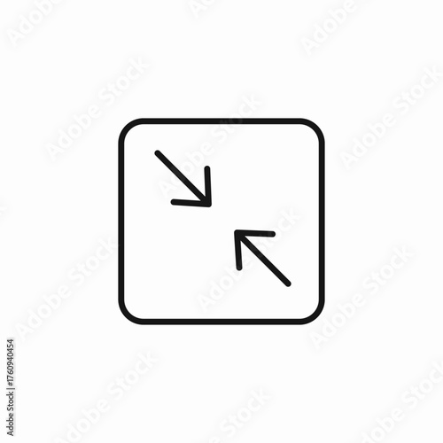 minimize shrink view icon sign vector