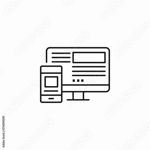 responsive design view icon sign vector