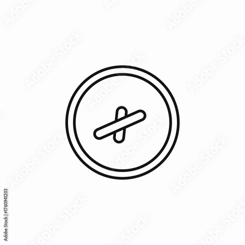 sewing round button icon sign vector