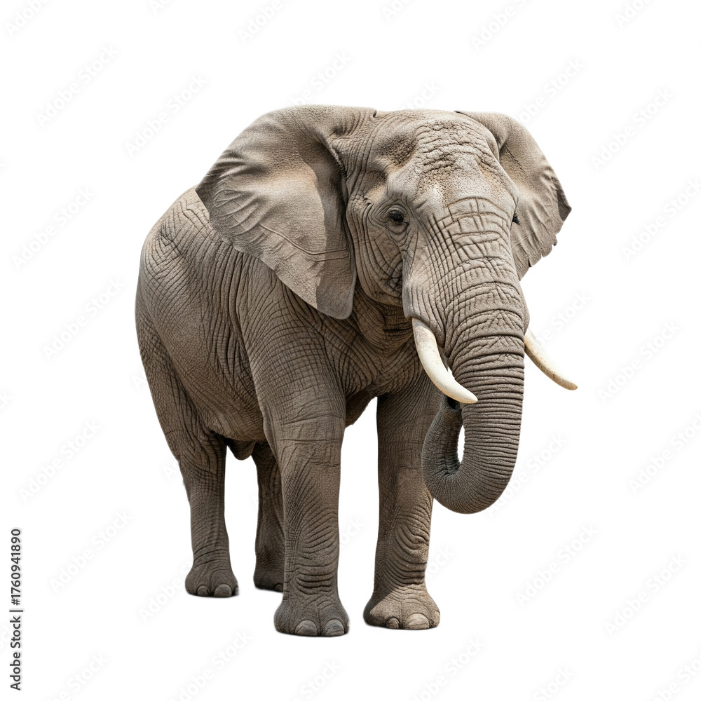 Fototapeta premium Elephant with transparent PNG background
