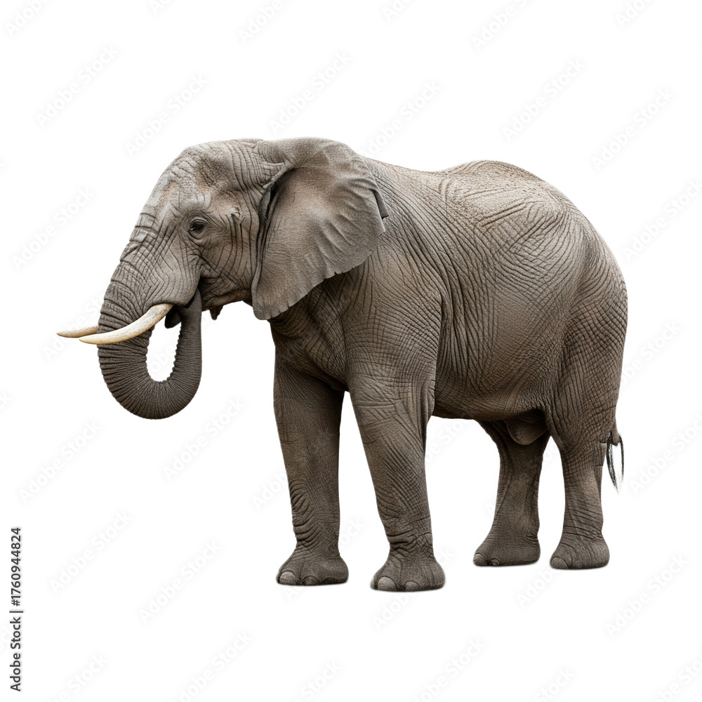 Fototapeta premium Elephant with transparent PNG background