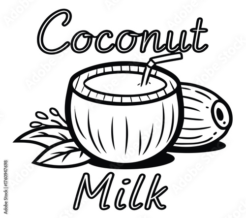 Refreshing coconut milk, a creamy and healthy beverage, perfect for your tropical-inspired drinks and culinary creations. Enjoy the pure taste of nature