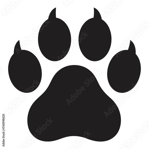 Bold paw print design perfect for animal lovers, pet businesses, and custom apparel projects that need a touch of wild style or animal advocacy