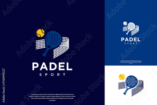 tennis sports logo, championship competition, vector graphic design.