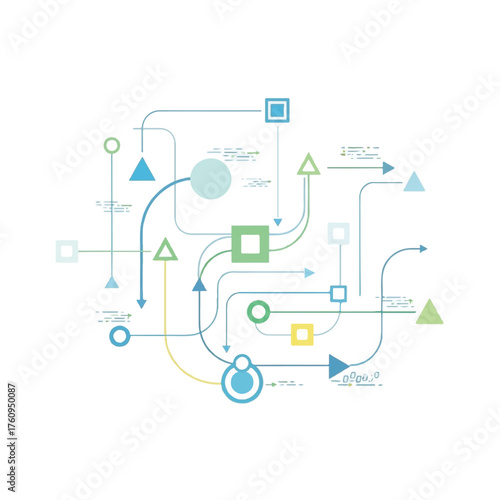 Abstract Connectivity: An intricate illustration, representing digital connections and technological interplay, rendered with elegant lines and geometric elements.
