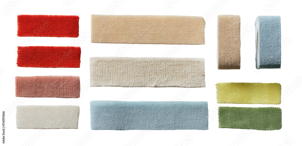 Fototapeta premium Rectangular swatches of various muted colors