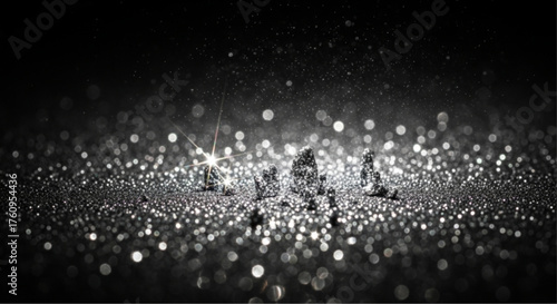 Sparkling Diamond Fragments Exploding in the Darkness vector illustration