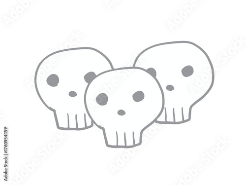 Illustration of three skeletons lined up