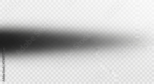 A sleek, elongated shadow stretches across a transparent backdrop, creating a stark visual contrast. The shadow's subtle gradient adds depth. vector illustration