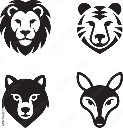 Wild Animal Faces Collection