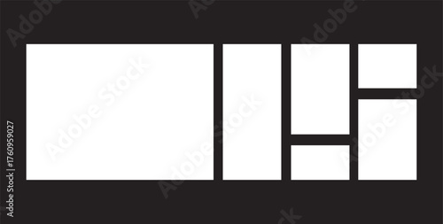 Modern geometric abstract design with clean lines and contrasting white rectangles