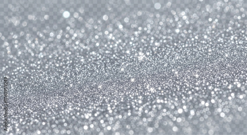 Shimmering silver glitter. A close-up view reveals countless reflective particles, creating an alluring display of light and texture. vector illustration overlay