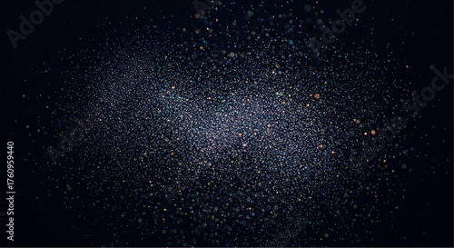 A captivating display of a starlit night. The darkness of the night sky, with stars of various sizes and brightness. vector illustration overlay