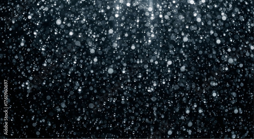 The mesmerizing image captures the ethereal beauty of a rain shower, with droplets gracefully cascading against a dark backdrop. vector illustration overlay