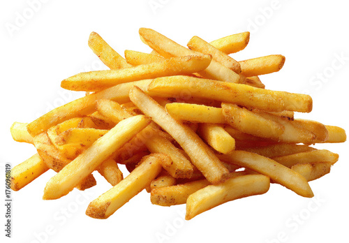 Pile of golden brown, crispy french fries