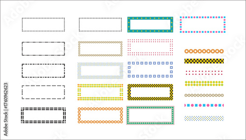 Colorful Rectangular Frames with Unique Border Designs