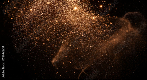 An abstract cosmic explosion of shimmering particles, evoking a sense of wonder and the vastness of the universe.  vector illustration