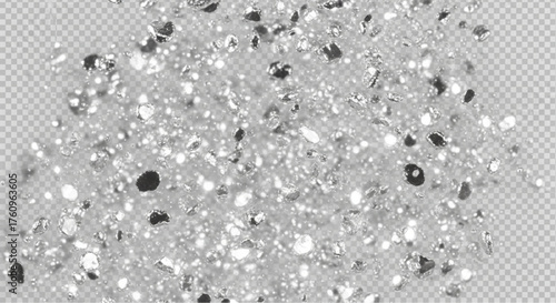 A mesmerizing display of sparkling diamonds, their multifaceted surfaces catching and scattering light, creating a dazzling display of opulence and beauty. 