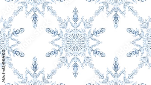 Snowflake Pattern Isolated on White Background


