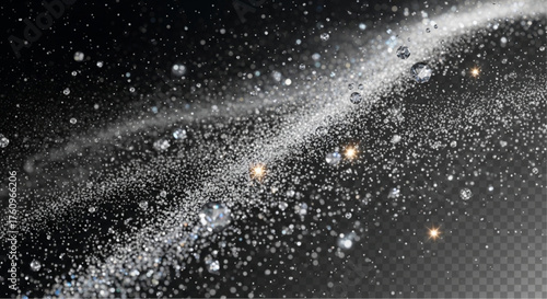 A cosmic display of stars and galaxies dances across the vast expanse of the cosmos, with each sparkling celestial body offering an enigmatic invitation to ponder the mysteries of the universe.