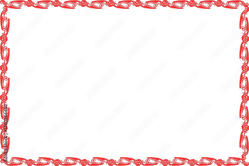 Fototapeta premium Simple Frame, Border Frame, Photo Frame with White Background, Red Frame, Unique Amazing Frame