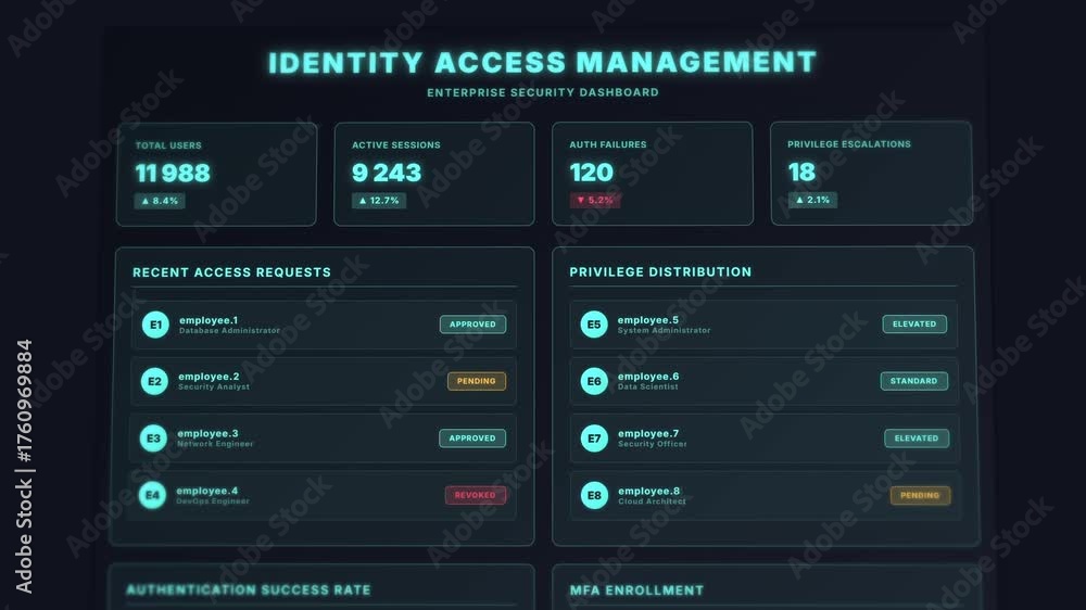 Identity Access Management Dashboard With Privilege Tracking And Identity Access Management Dashboard With Privilege Tracking And