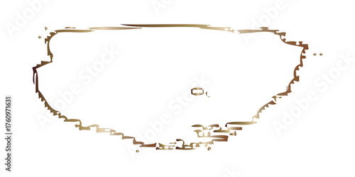 Abstract Outline of a Textured Irregularly Shaped Object.
