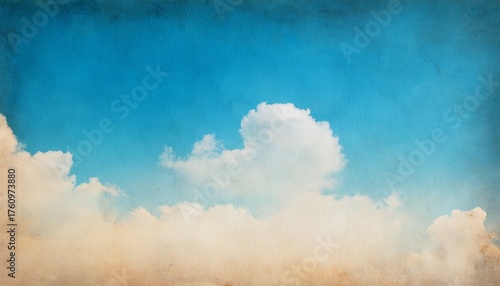 soft blue sky on old paper texture