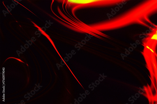 Dynamic Red and Yellow Abstract Lines A Captivating Blend of Light, Motion, and Energy Evoking a Sense of Fluidity and Visual Excitement on Dark Background