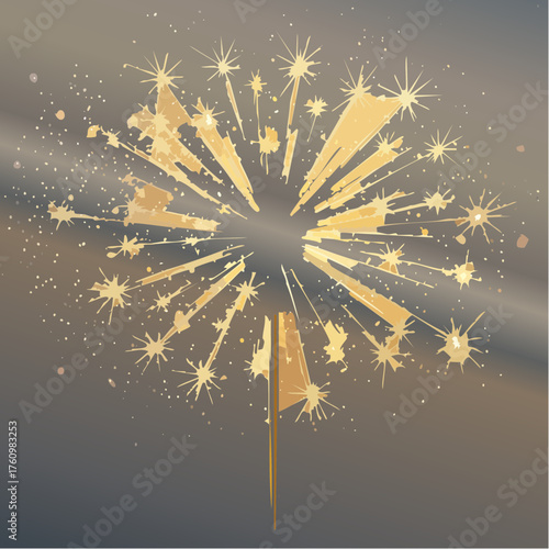 Goldene Wunderkerze im Dunkeln