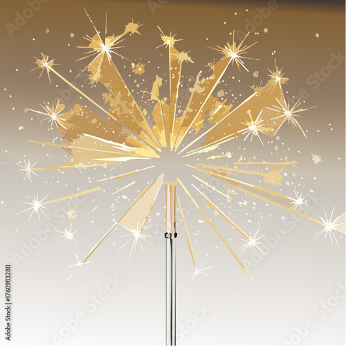 Goldene Wunderkerze im Dunkeln